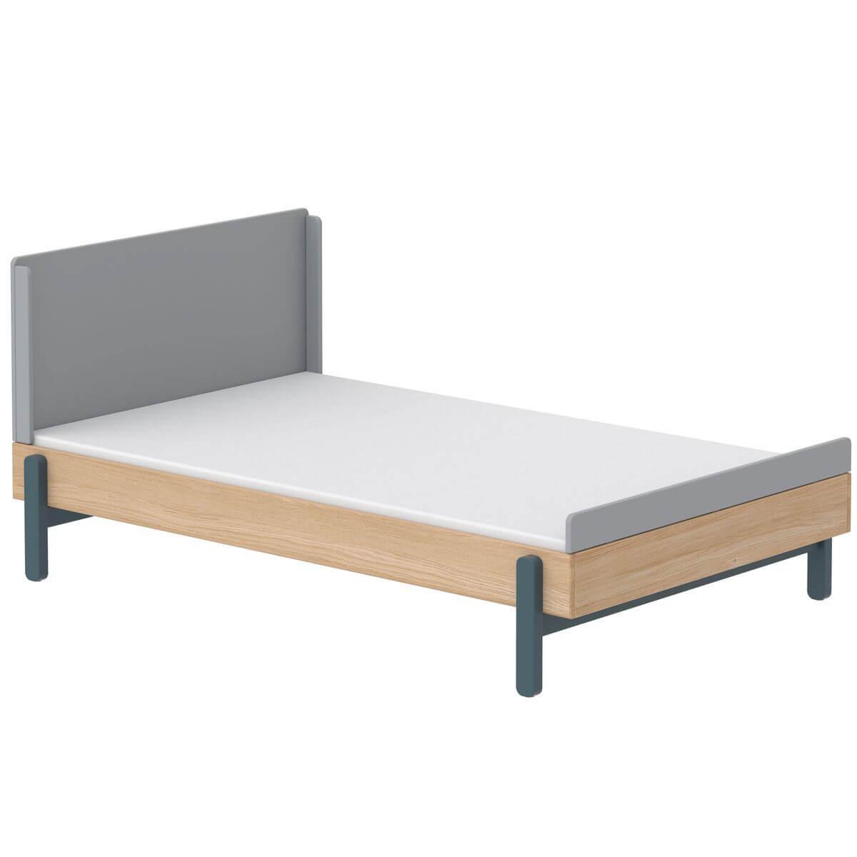 Lit simple 120x200cm POPSICLE Flexa chêne-blueberry