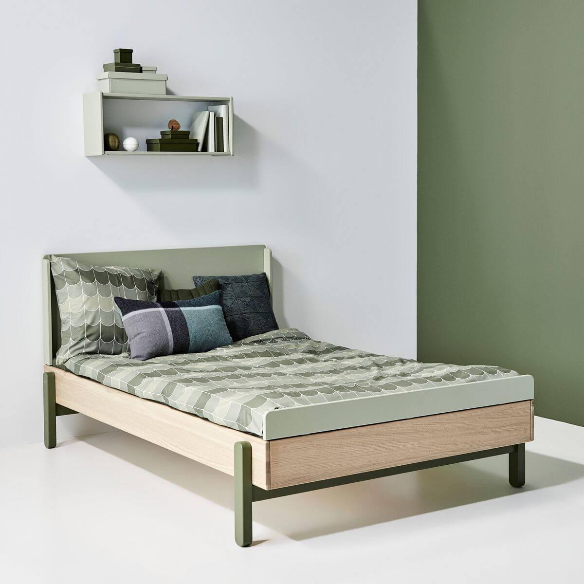 Lit simple 120x200cm POPSICLE Flexa chêne-blueberry