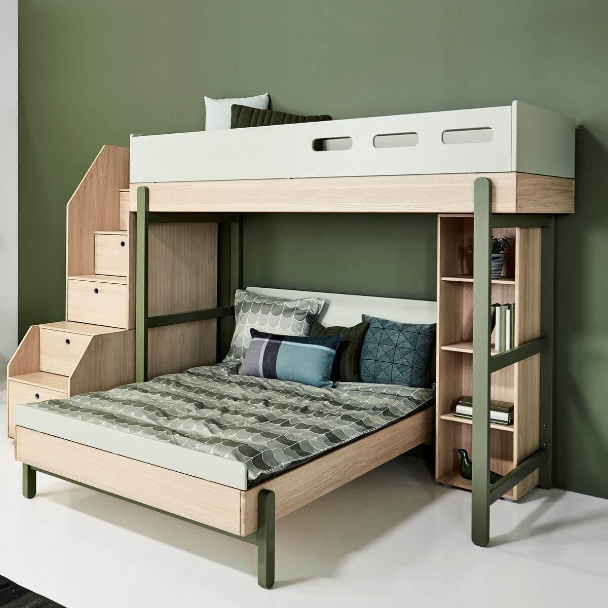 Lit simple 120x200cm POPSICLE Flexa chêne-cherry