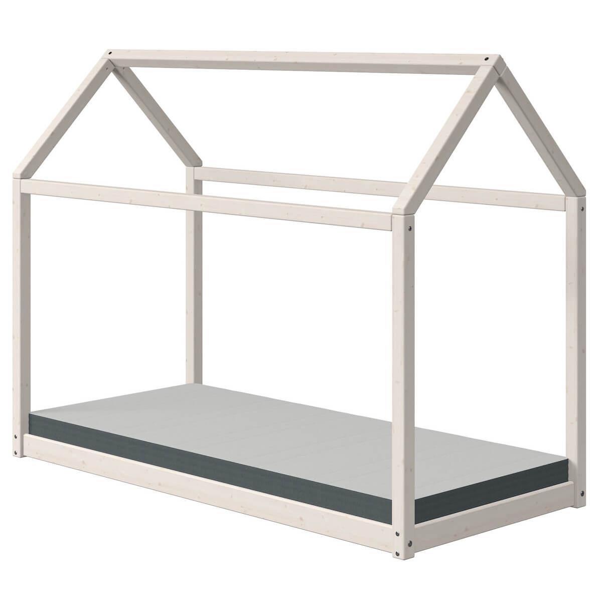 Lit simple 200x90cm COTTAGE Flexa blanchi