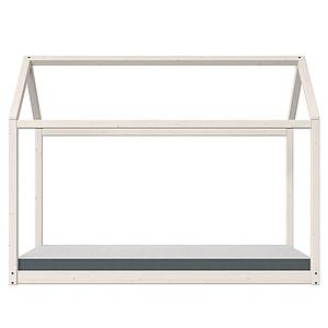 Lit simple 200x90cm COTTAGE Flexa blanchi