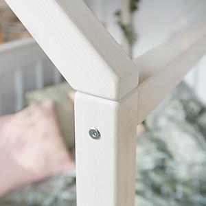 Lit simple 200x90cm COTTAGE Flexa blanchi