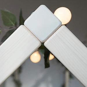 Lit simple 200x90cm COTTAGE Flexa blanchi