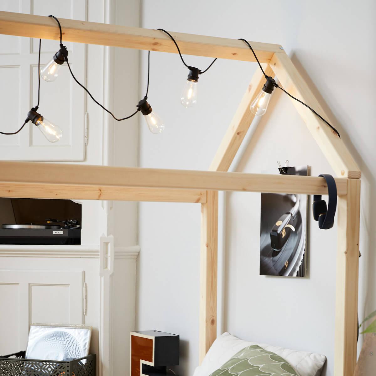 Lit simple 200x90cm COTTAGE Flexa nature