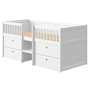 Lit simple 200x90cm FREJA Flexa blanc