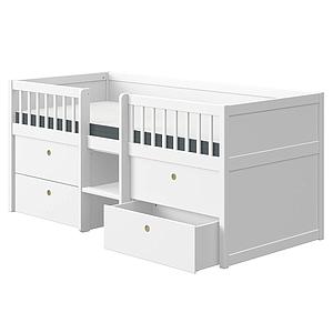 Lit simple 200x90cm FREJA Flexa blanc