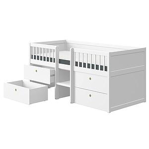 Lit simple 200x90cm FREJA Flexa blanc