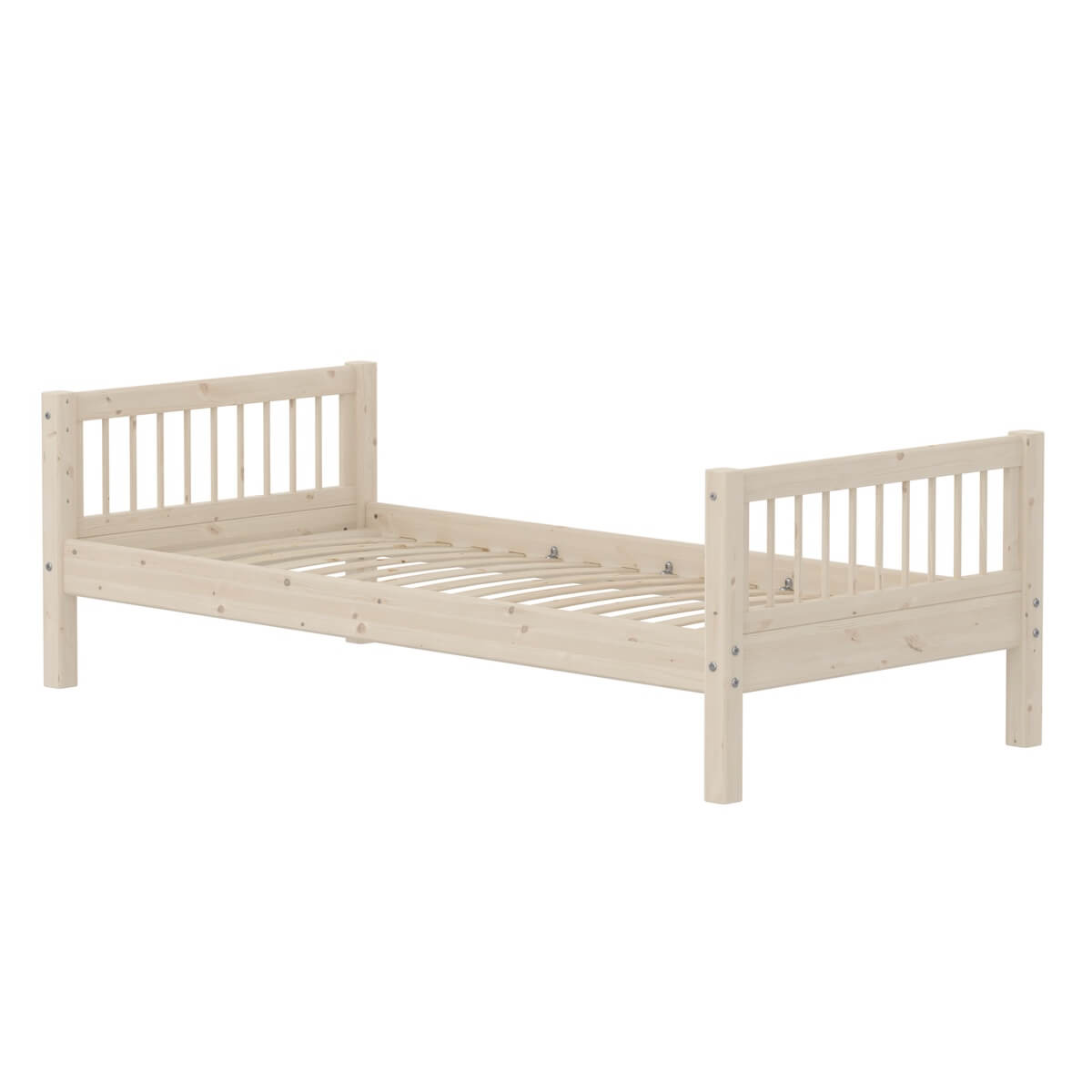 Lit simple 90x200cm CLASSIC Flexa White Washed Pine