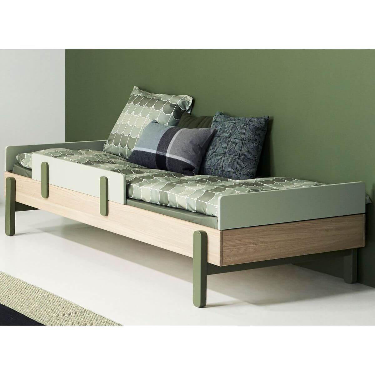 Lit simple 90x200cm POPSICLE Flexa chêne-kiwi