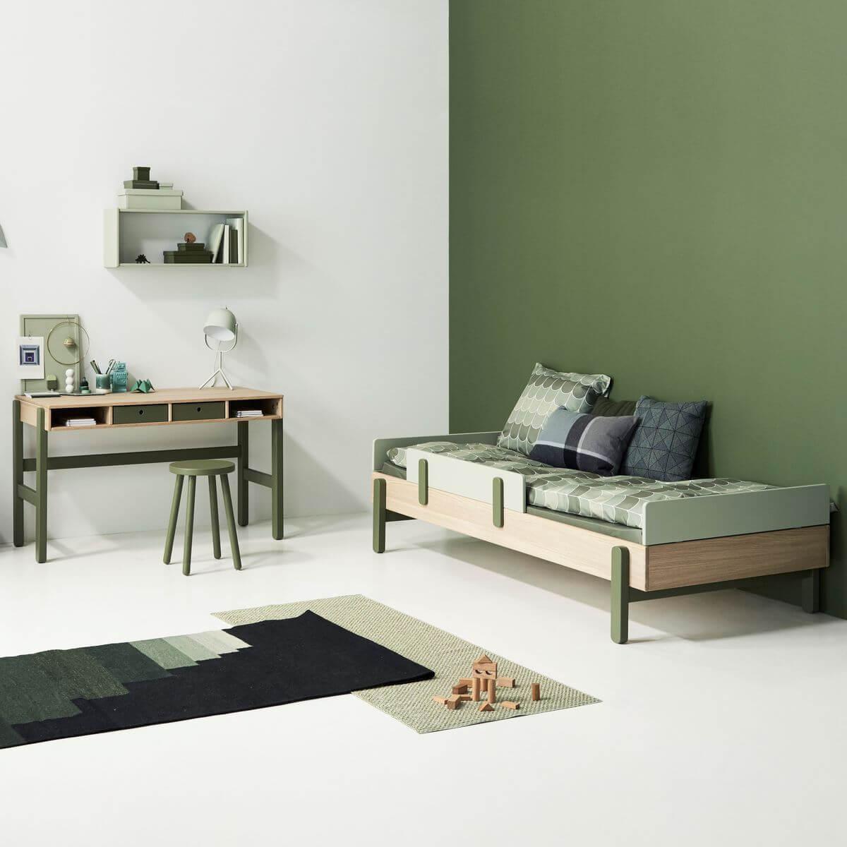 Lit simple 90x200cm POPSICLE Flexa chêne-kiwi