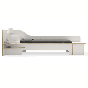 Lit simple 90x200cm sommier version gauche PLANE Müller Small Living blanc