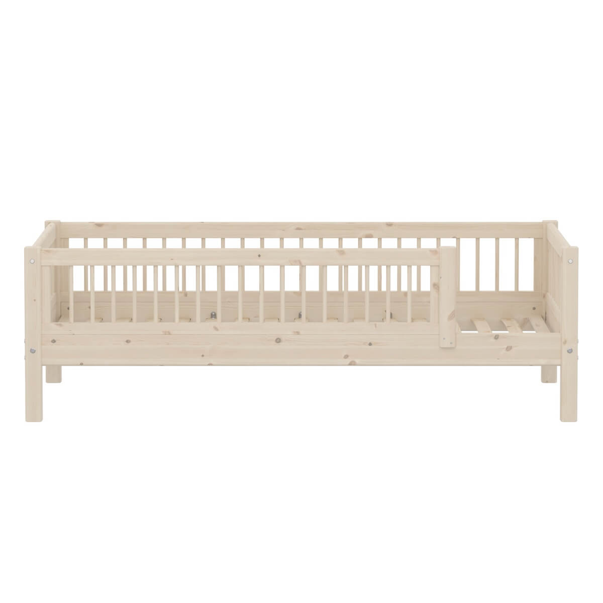 Lit simple avec barrière CLASSIC 90x200cm CLASSIC Flexa White Washed Pine