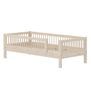 Lit simple avec barrière CLASSIC 90x200cm CLASSIC Flexa White Washed Pine