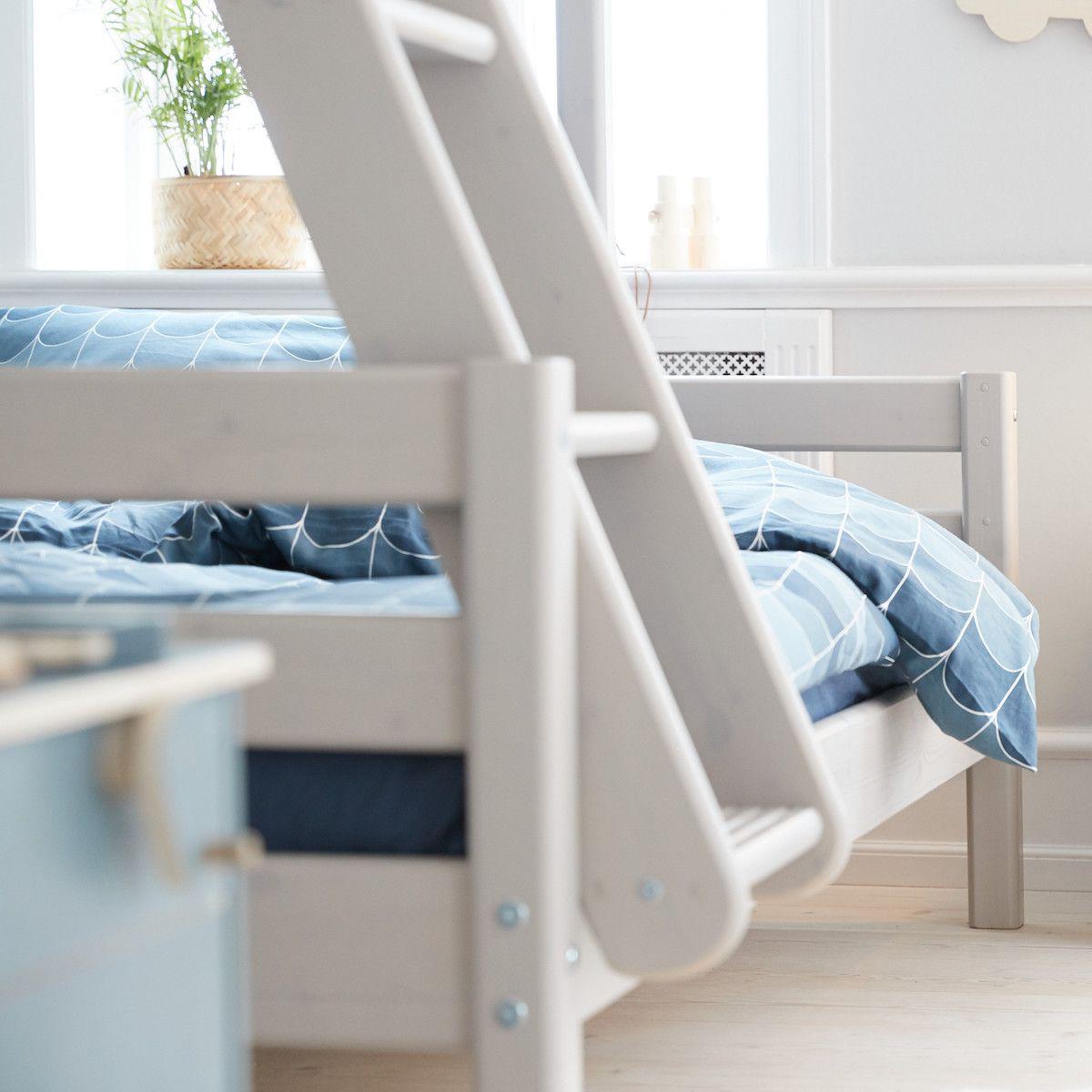 Lit superposé 90-140x200cm échelle inclinée CLASSIC Flexa grey washed