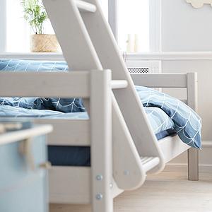 Lit superposé 90-140x200cm échelle inclinée CLASSIC Flexa grey washed