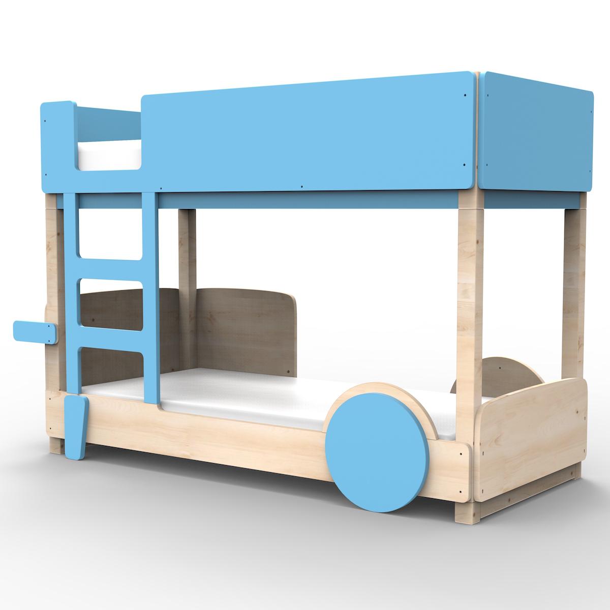 Lit superposé 90x190cm DISCOVERY Mathy by Bols bleu azur