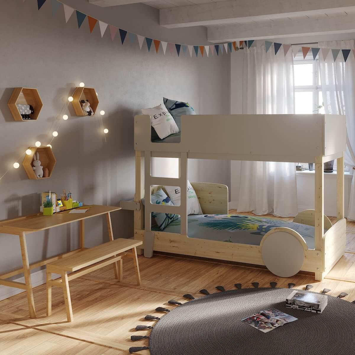 Lit superposé 90x190cm DISCOVERY Mathy by Bols greige