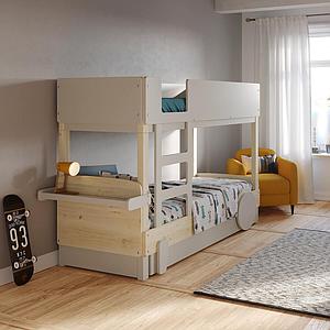 Lit superposé 90x190cm DISCOVERY Mathy by Bols greige