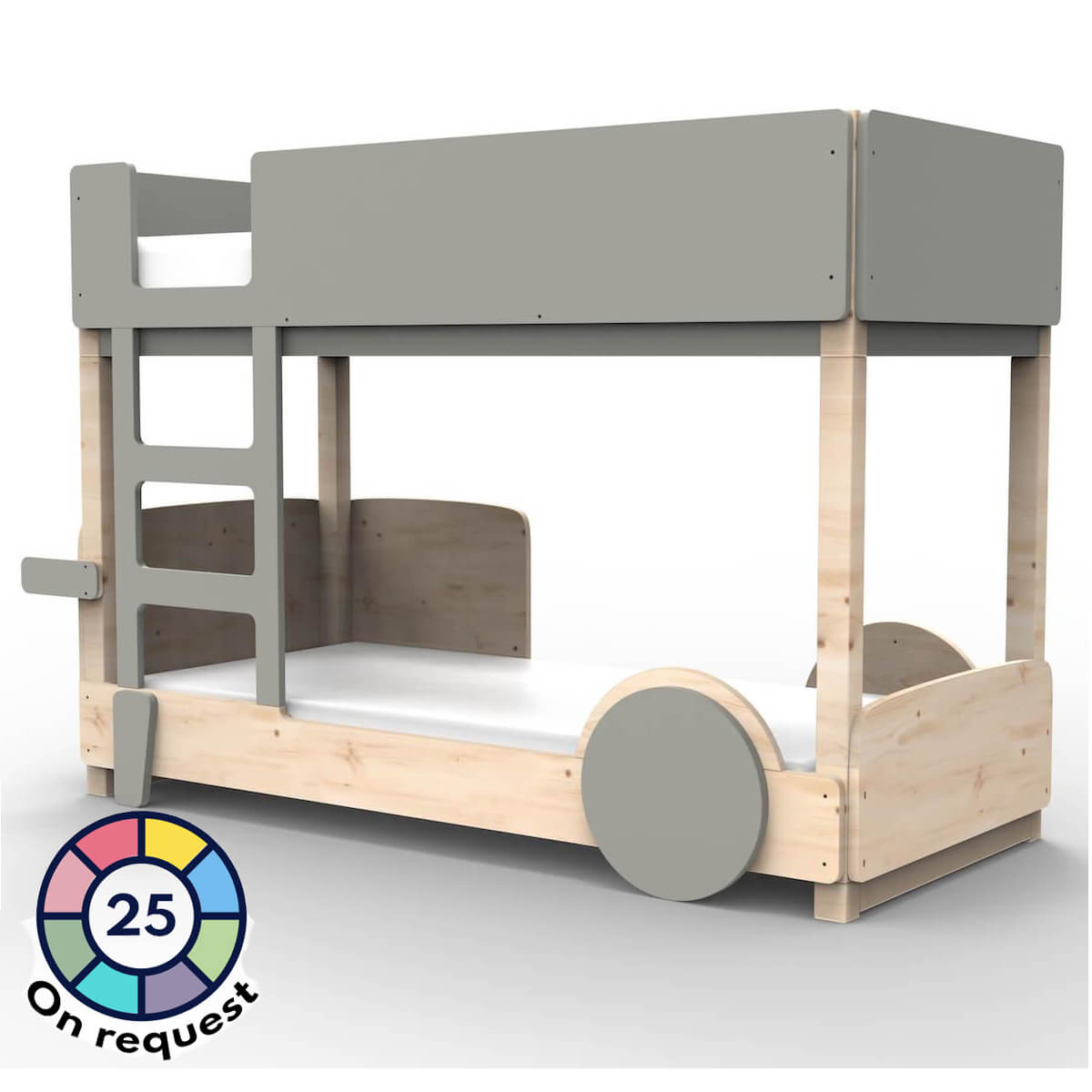 Lit superposé 90x190cm DISCOVERY Mathy by Bols gris ciment