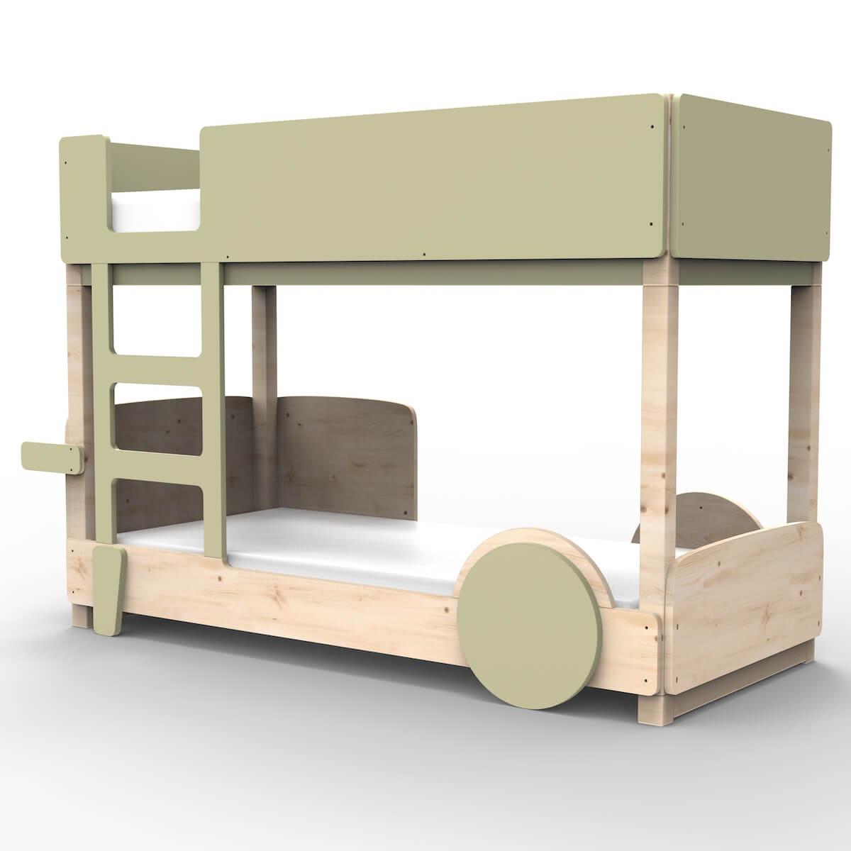 Lit superposé 90x190cm DISCOVERY Mathy by Bols gris mousse