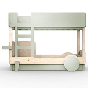 Lit superposé 90x190cm DISCOVERY Mathy by Bols gris mousse