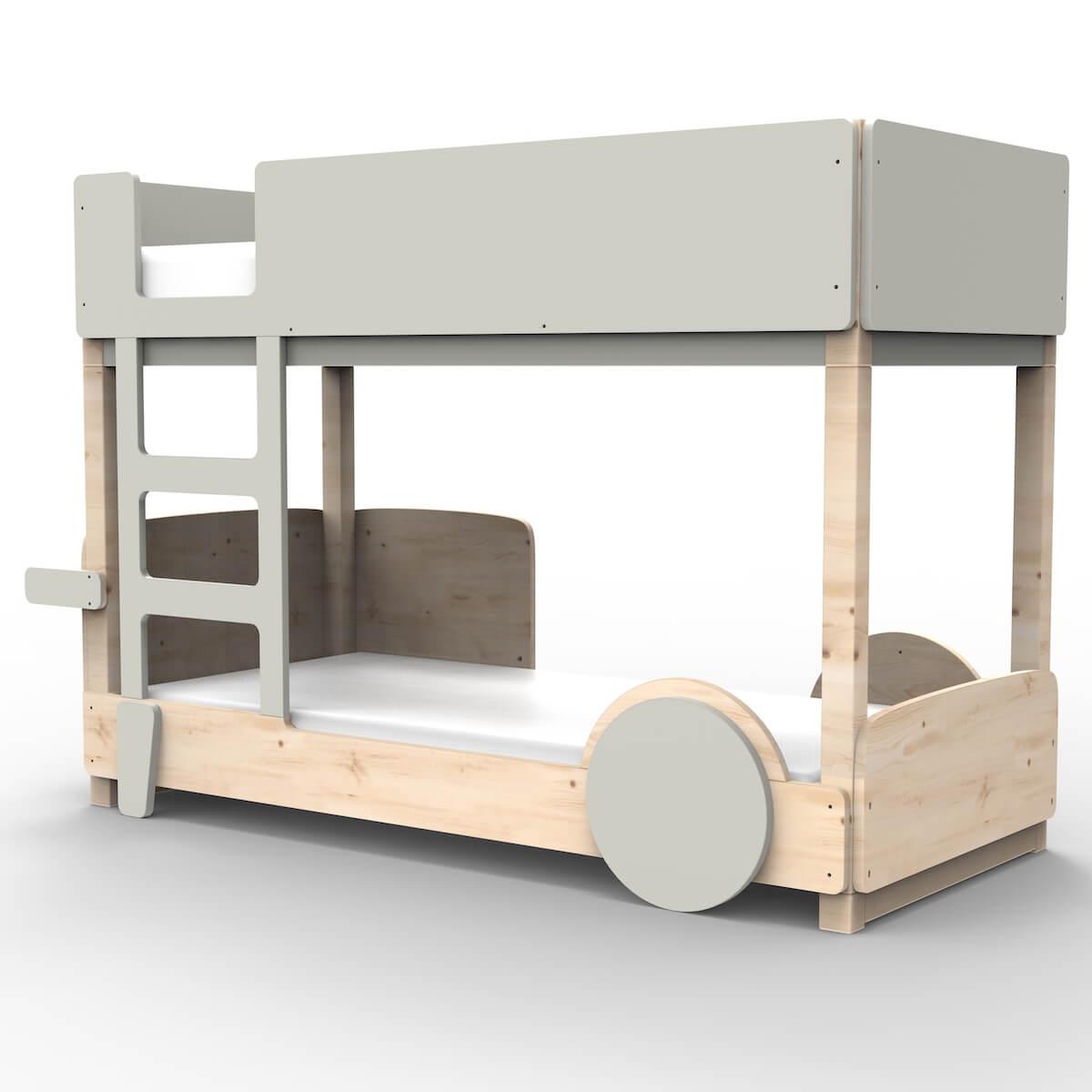 Lit superposé 90x190cm DISCOVERY Mathy by Bols gris perle