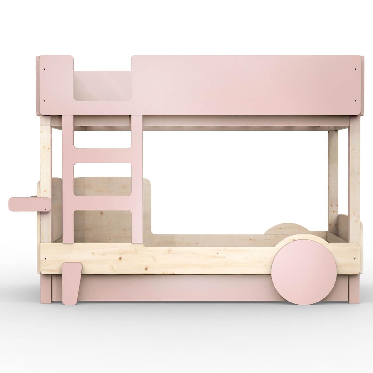 Lit superposé 90x190cm DISCOVERY Mathy by Bols rose hiver