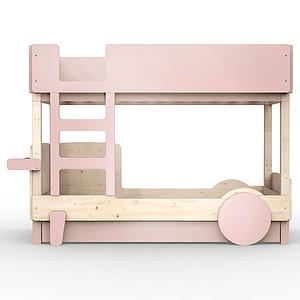 Lit superposé 90x190cm DISCOVERY Mathy by Bols rose hiver