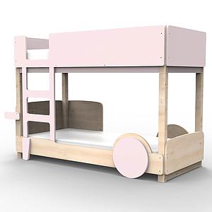 Lit superposé 90x190cm DISCOVERY Mathy by Bols rose poudré