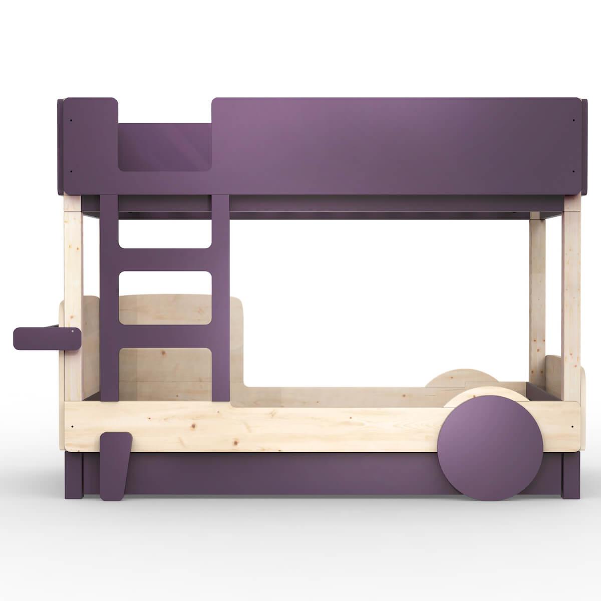 Lit superposé 90x190cm DISCOVERY Mathy by Bols violet cuberdon