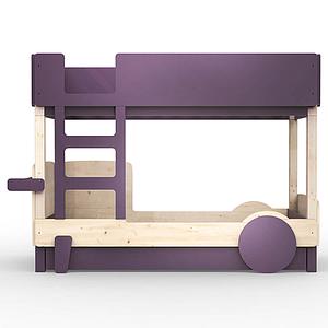 Lit superposé 90x190cm DISCOVERY Mathy by Bols violet cuberdon
