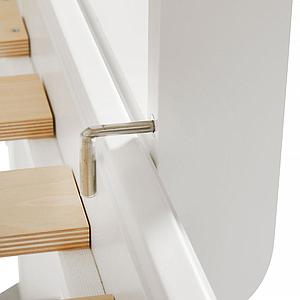 Lit superposé 90x200 cm avec échelle verticale SEASIDE CLASSIC Oliver Furniture blanc 