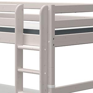 Lit superposé 90x200cm échelle droite 2 tiroirs CLASSIC grey washed