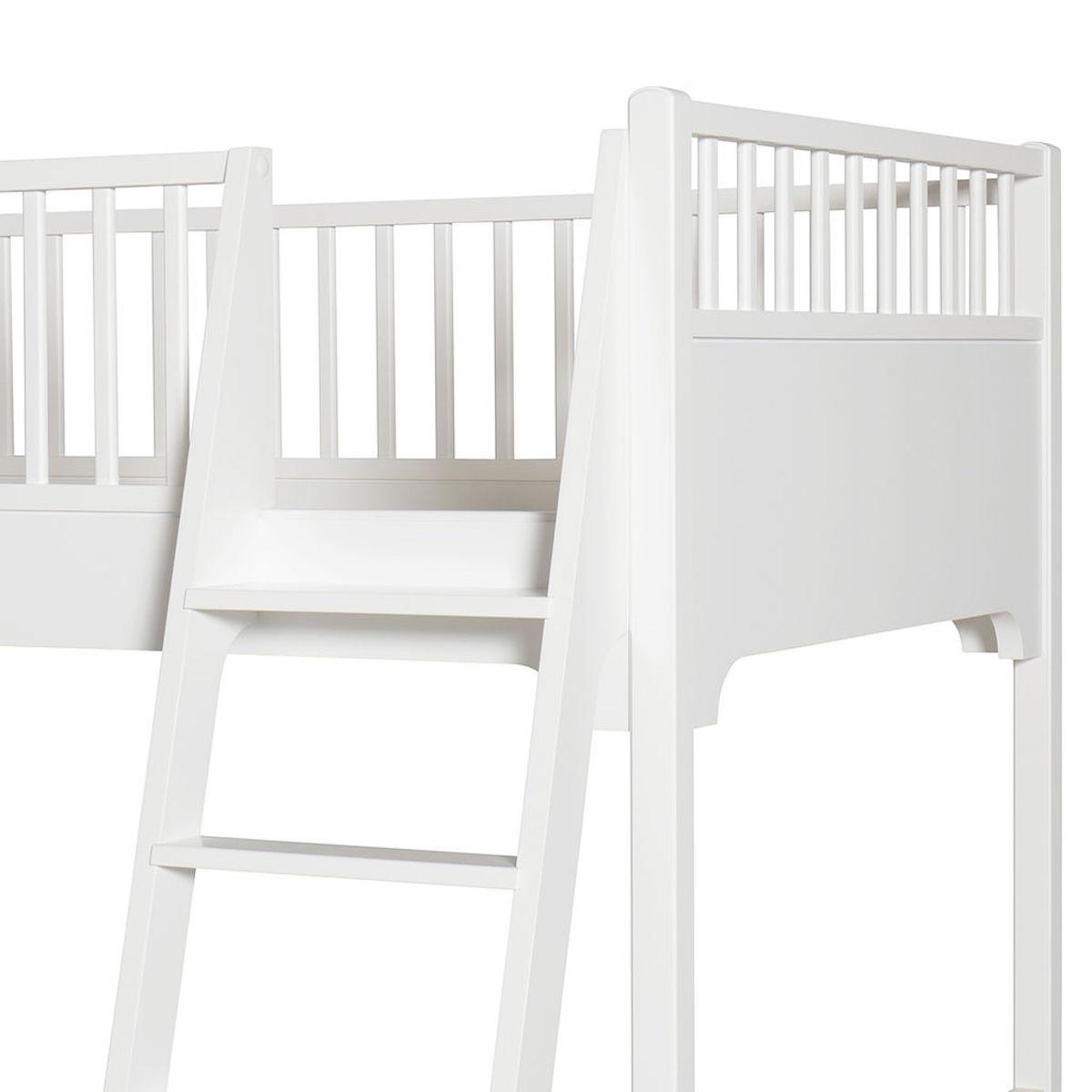 Lit superposé 90x200cm échelle inclinée SEASIDE CLASSIC Oliver Furniture blanc