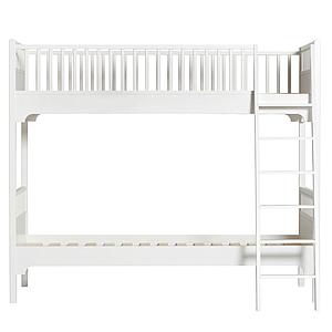 Lit superposé 90x200cm échelle inclinée SEASIDE CLASSIC Oliver Furniture blanc