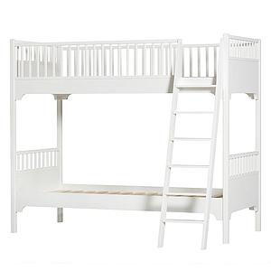 Lit superposé 90x200cm échelle inclinée SEASIDE CLASSIC Oliver Furniture blanc