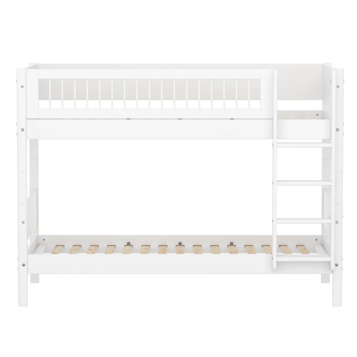 Lit superposé 90x200cm WHITE Flexa Safety rail w Crossbars F.Wht.