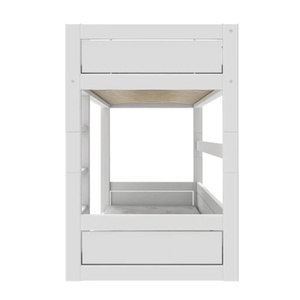 Lit superposé bas 90x200cm Lifetime white