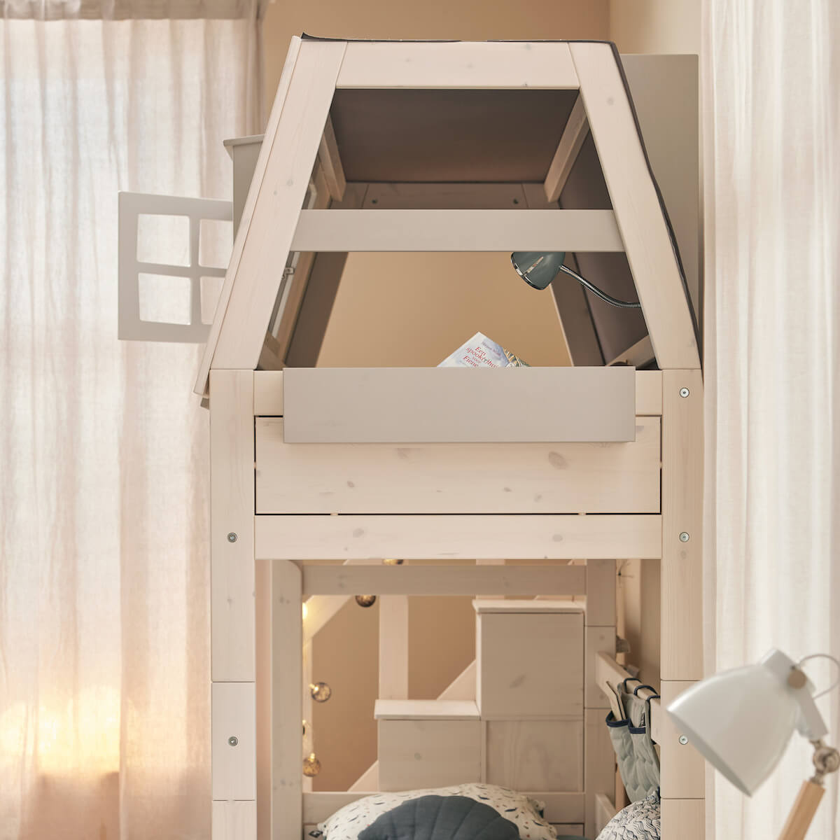 Lit superposé bas MY HANGOUT Lifetime whitewash