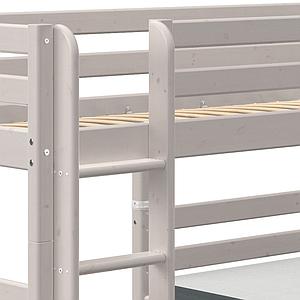 Lit superposé quinconce 90x200cm échelle droite CLASSIC Flexa grey washed