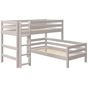 Lit superposé quinconce 90x200cm échelle droite CLASSIC Flexa grey washed