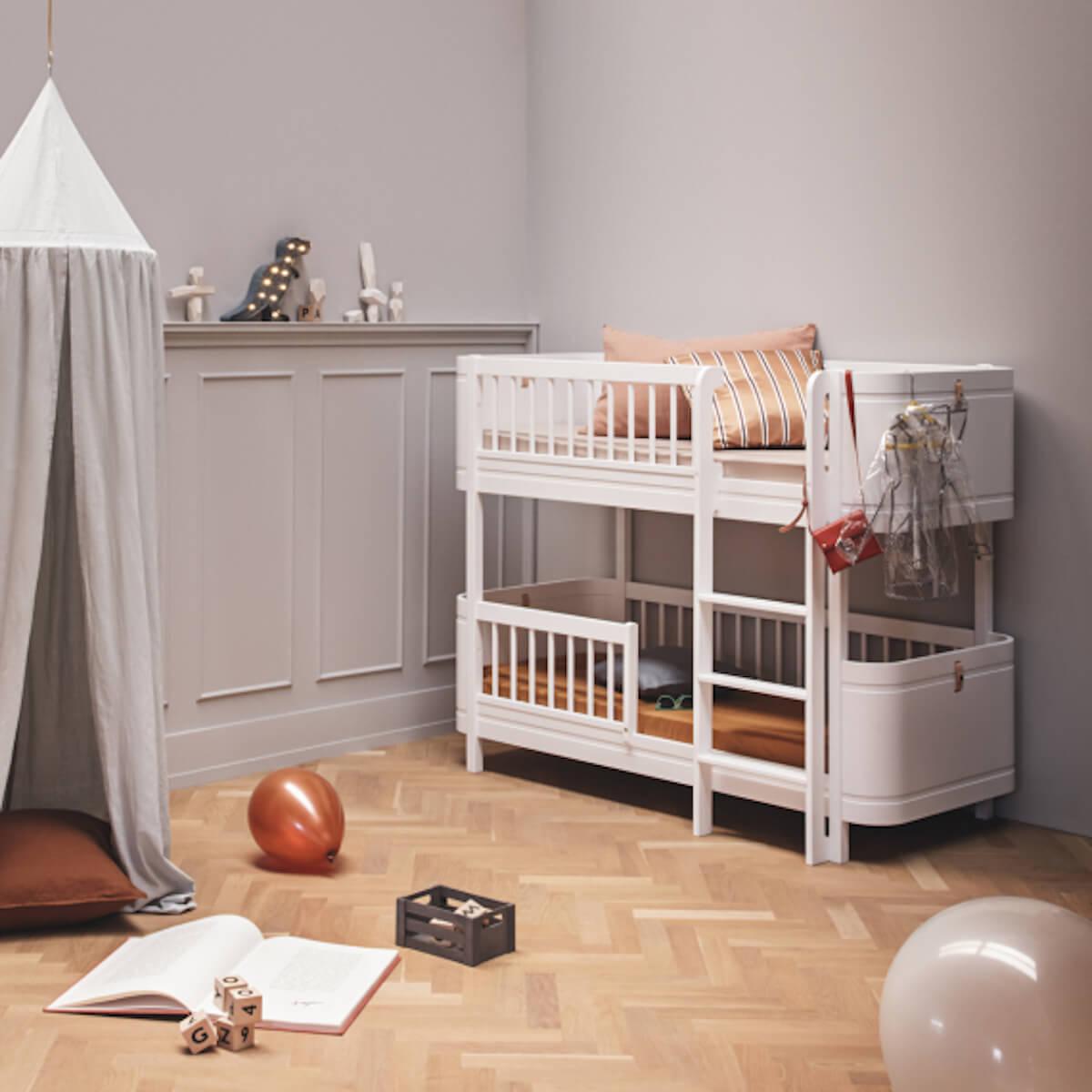 Lit superposées 68x162cm WOOD MINI+ Oliver Furniture blanc