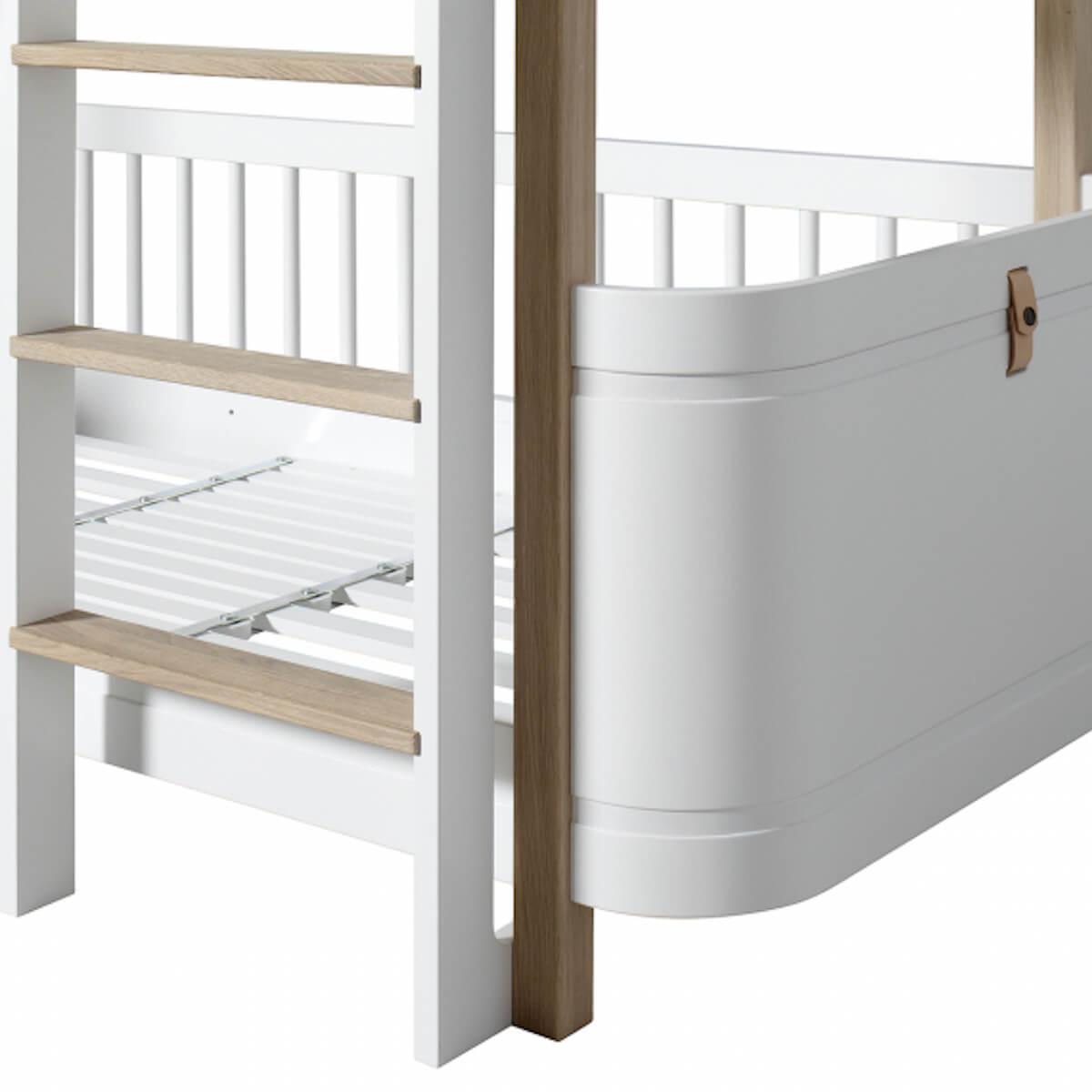 Lit superposées 68x162cm WOOD MINI+ Oliver Furniture chêne-blanc
