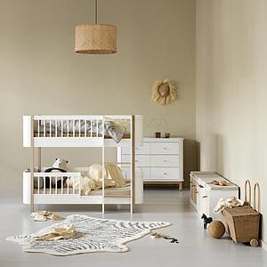 Lit superposées 68x162cm WOOD MINI+ Oliver Furniture chêne-blanc