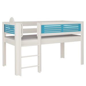 Lit Tatü mi-hauteur échelle DELUXE de Breuyn blanchi-bleu