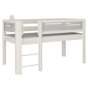 Lit Tatü mi-hauteur échelle DELUXE de Breuyn blanchi-gris