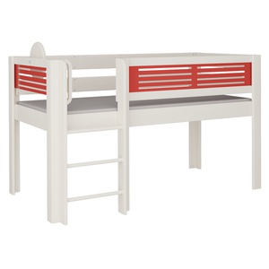 Lit Tatü mi-hauteur échelle DELUXE de Breuyn blanchi-rouge