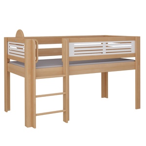 Lit Tatü mi-hauteur échelle DELUXE de Breuyn naturel-blanchi