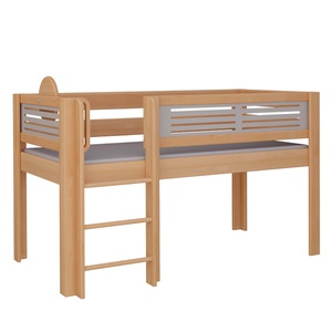 Lit Tatü mi-hauteur échelle DELUXE de Breuyn naturel-gris