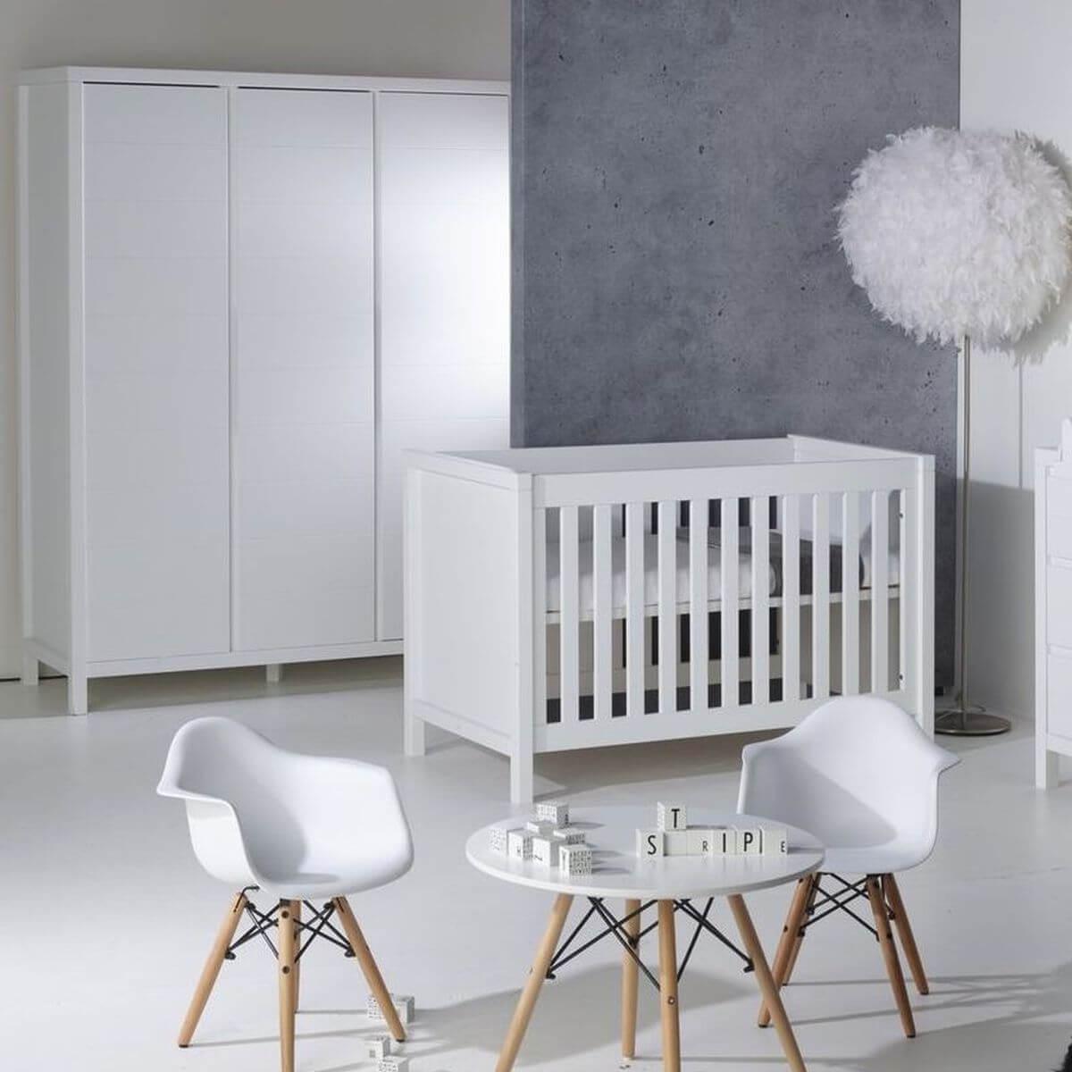 Lit transformable 60x120cm 90x200cm STRIPES Quax blanc